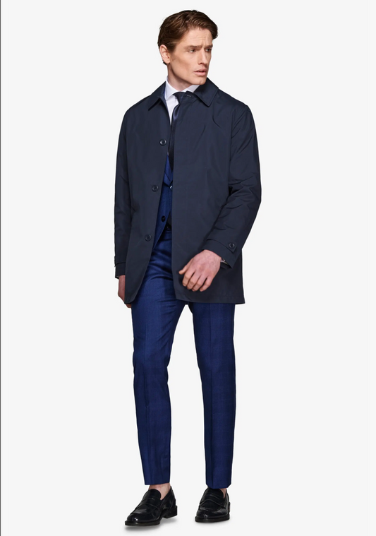 Leichter technischer Trenchcoat in Blau