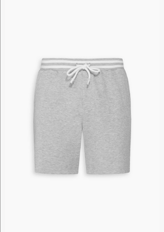 DNJ Bermuda-Shorts aus meliertem grauem Fleece